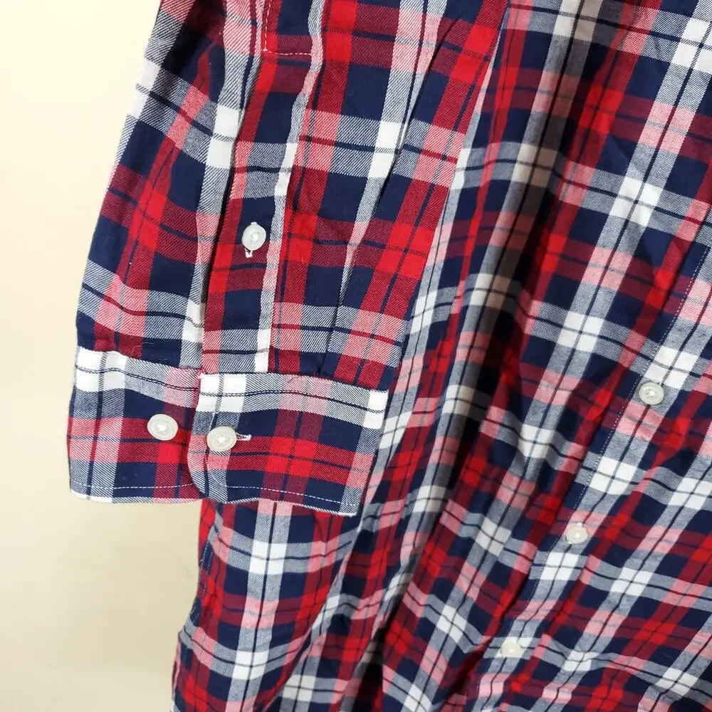Banana Republic Plaid Standard Fit Button Up Shirt Size L